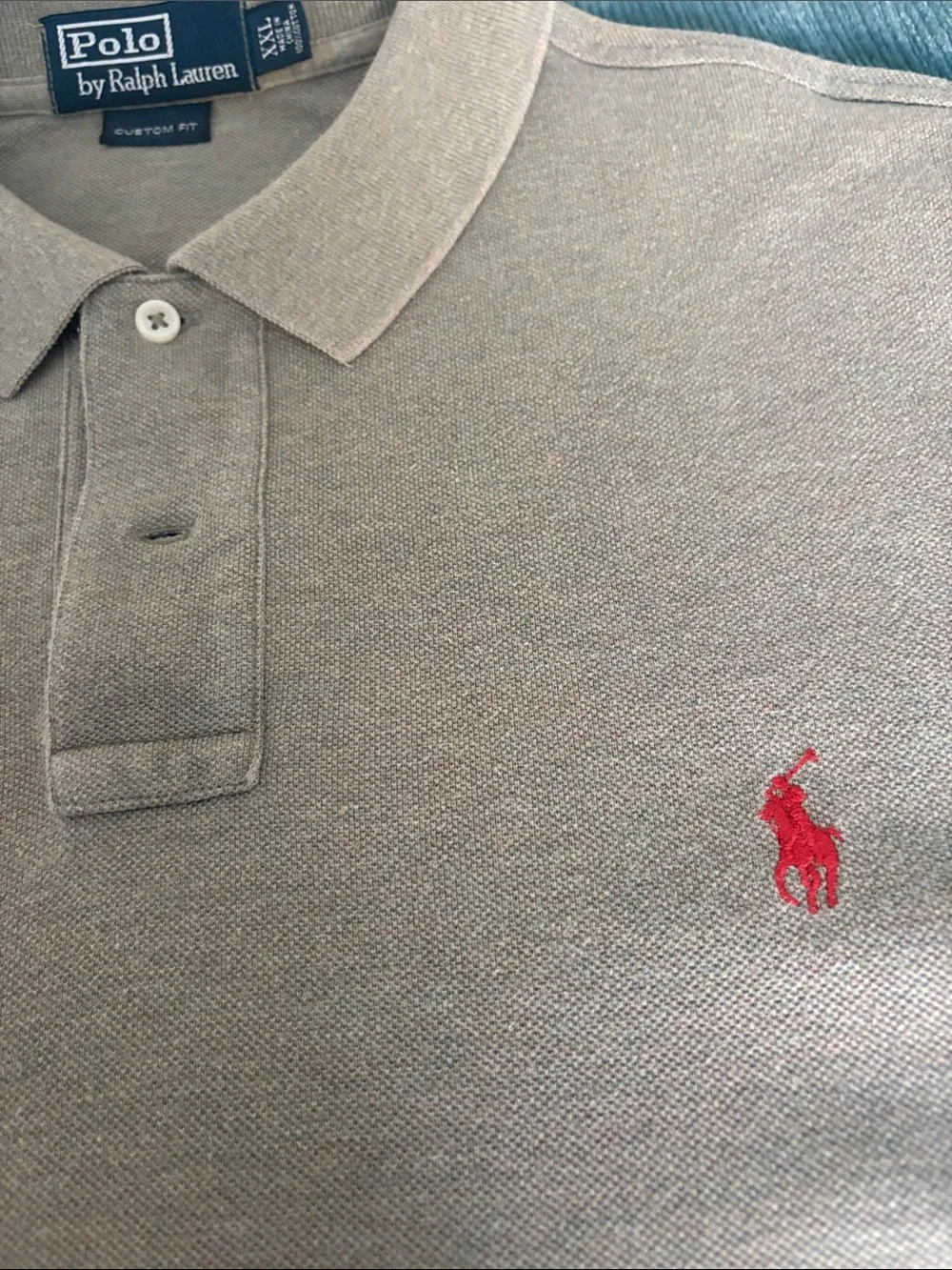 Polo by Ralph Lauren Taupe Polo with Red Pony Logo